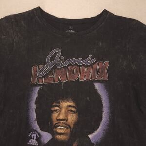 Jimi Hendrix Band Crew Neck Short Sleeve Graphic T Shirt Mens Size L Black